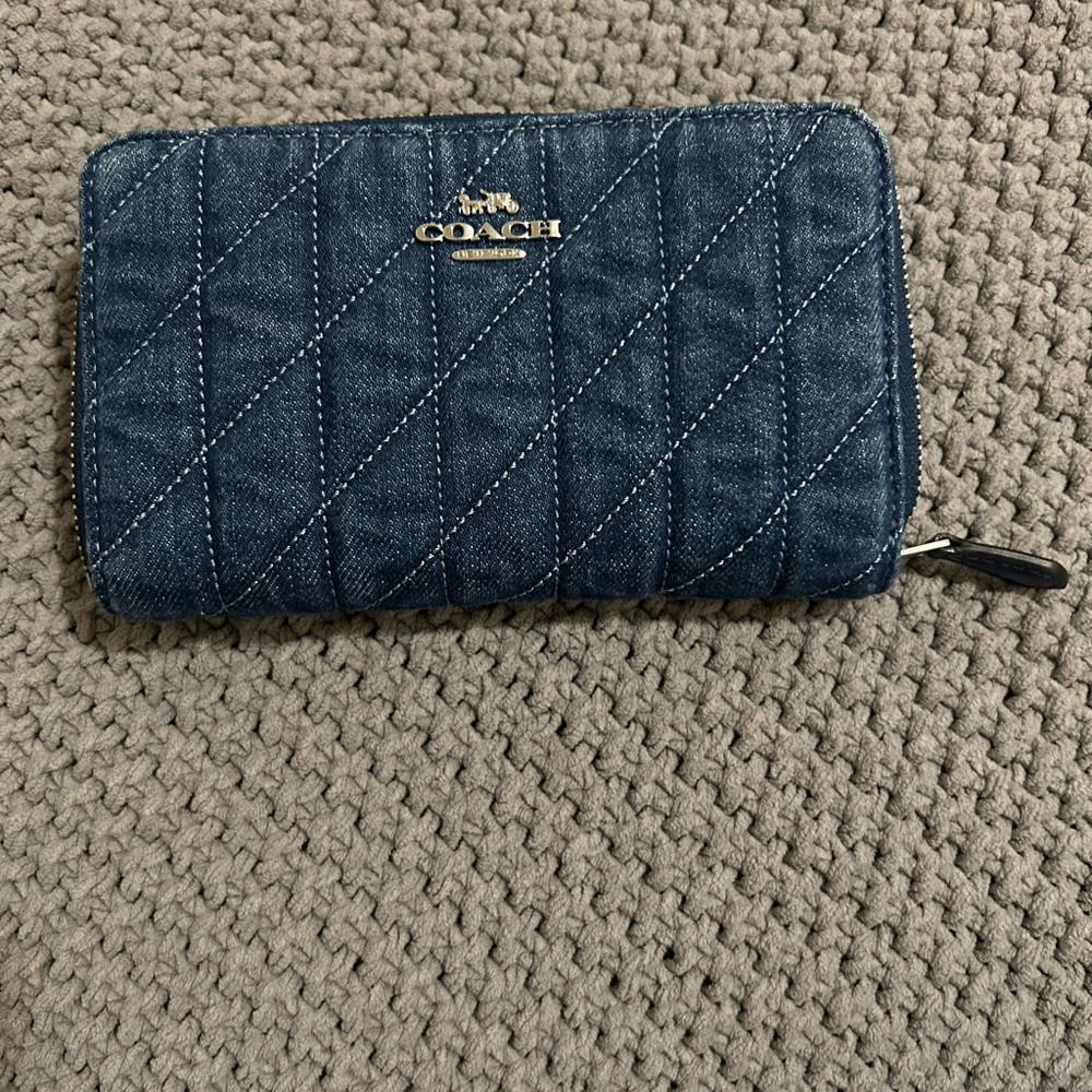 Coach Quilted Denim Wallet